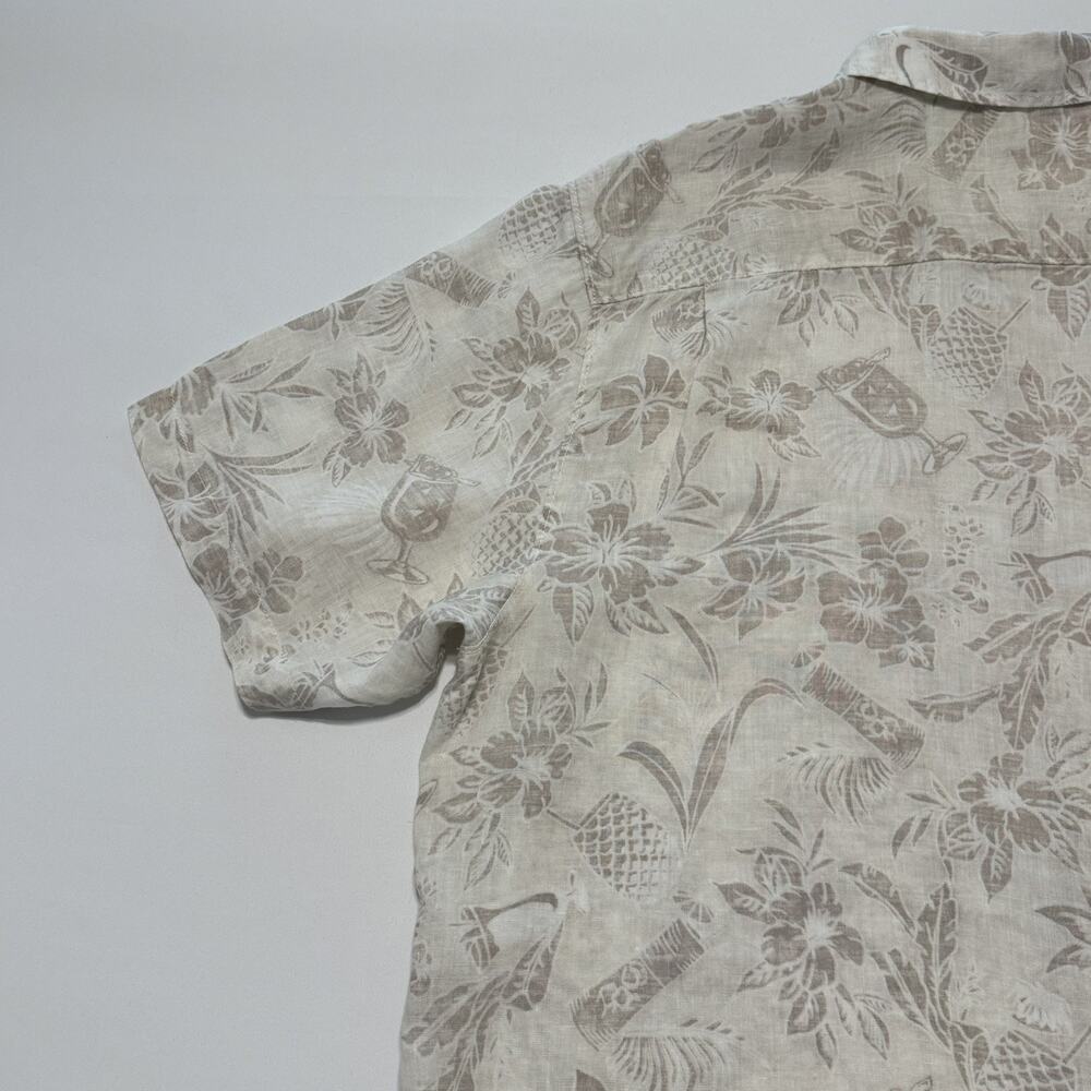 Tommy Bahama Shirt Mens XL Linen Hawaiian Floral Print Summer Beach - Picture 6 of 14